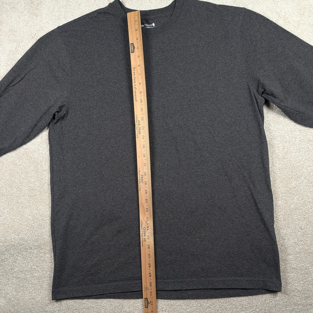 Carhartt Shirt Mens LT Gray Loose‎ Fit Long Sleeve Logo Spell Out TK0231-M - Picture 5 of 10